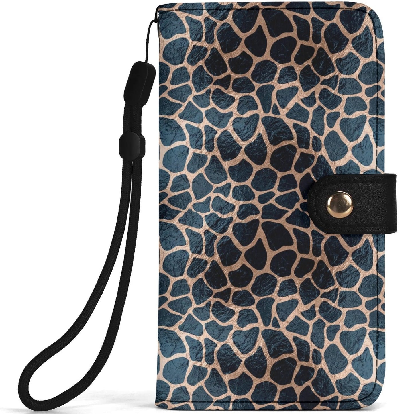 Rose Gold Giraffe Print - Unique Cell Phone Flip Case fits Most Mobile Phones