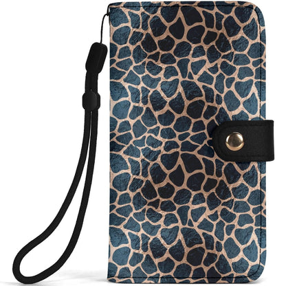 Rose Gold Giraffe Print - Unique Cell Phone Flip Case fits Most Mobile Phones