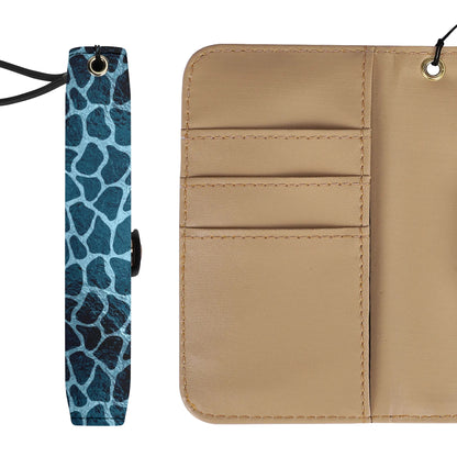 Blue Giraffe Print - Unique Cell Phone Flip Case fits Most Mobile Phones