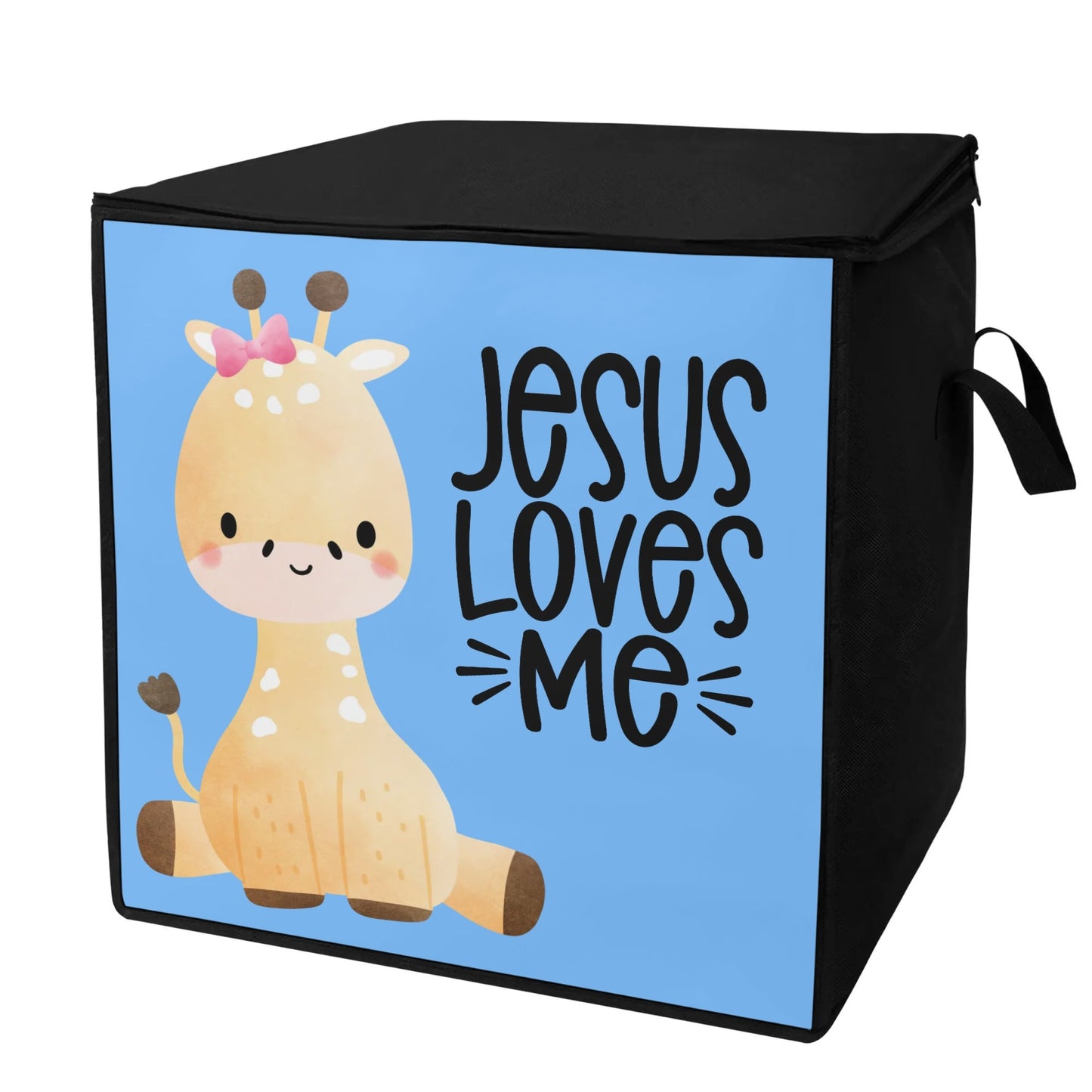 Baby Giraffe -  Bedding/Toys Storage Box ZIPPERED Collapsible Bag