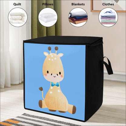 Baby Giraffe -  Bedding/Toys Storage Box ZIPPERED Collapsible Bag