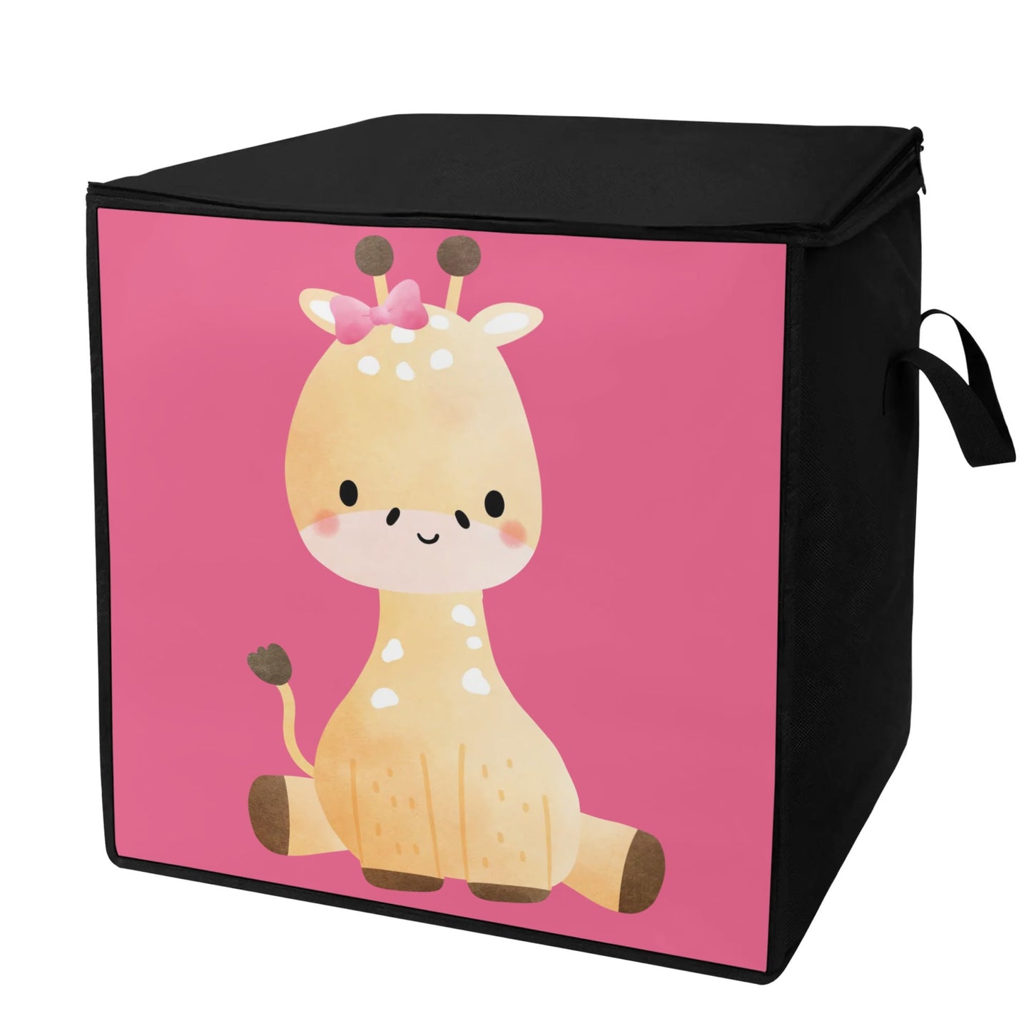 Baby Giraffe -  Bedding/Toys Storage Box ZIPPERED Collapsible Bag