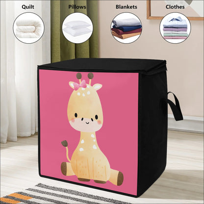 Baby Giraffe -  Bedding/Toys Storage Box ZIPPERED Collapsible Bag