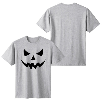 Jack O Lantern Face - Womens Super Soft 100% Cotton Halloween Costume Funny T-Shirt