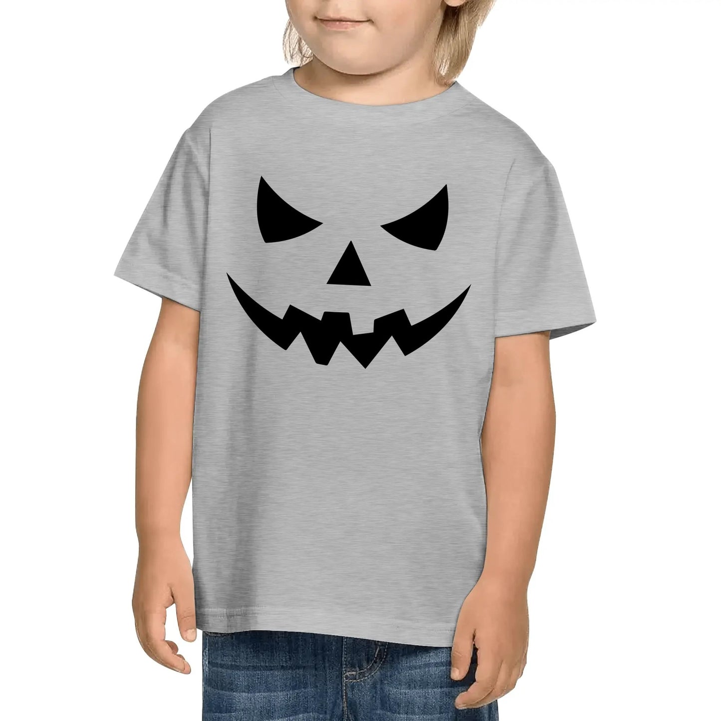 Jack O Lantern Face - Kids 100% Soft Cotton Halloween Costume T-Shirts