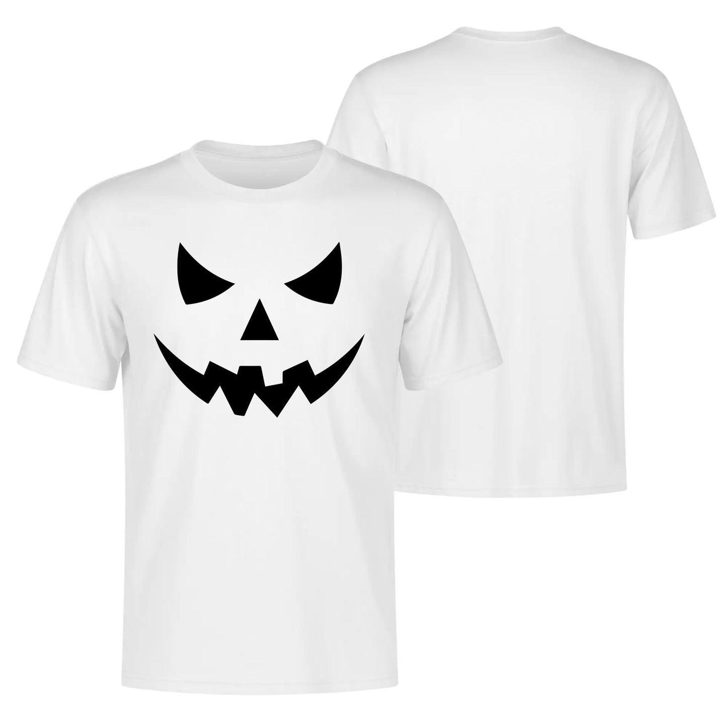 Jack O Lantern Face - Mens Soft 100% Cotton Halloween Costume Funny T-Shirt