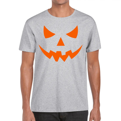 Jack O Lantern Face - Mens Soft 100% Cotton Halloween Costume Funny T-Shirt