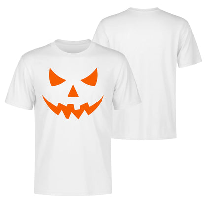 Jack O Lantern Face - Mens Soft 100% Cotton Halloween Costume Funny T-Shirt