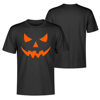 Jack O Lantern Face - Mens Soft 100% Cotton Halloween Costume Funny T-Shirt