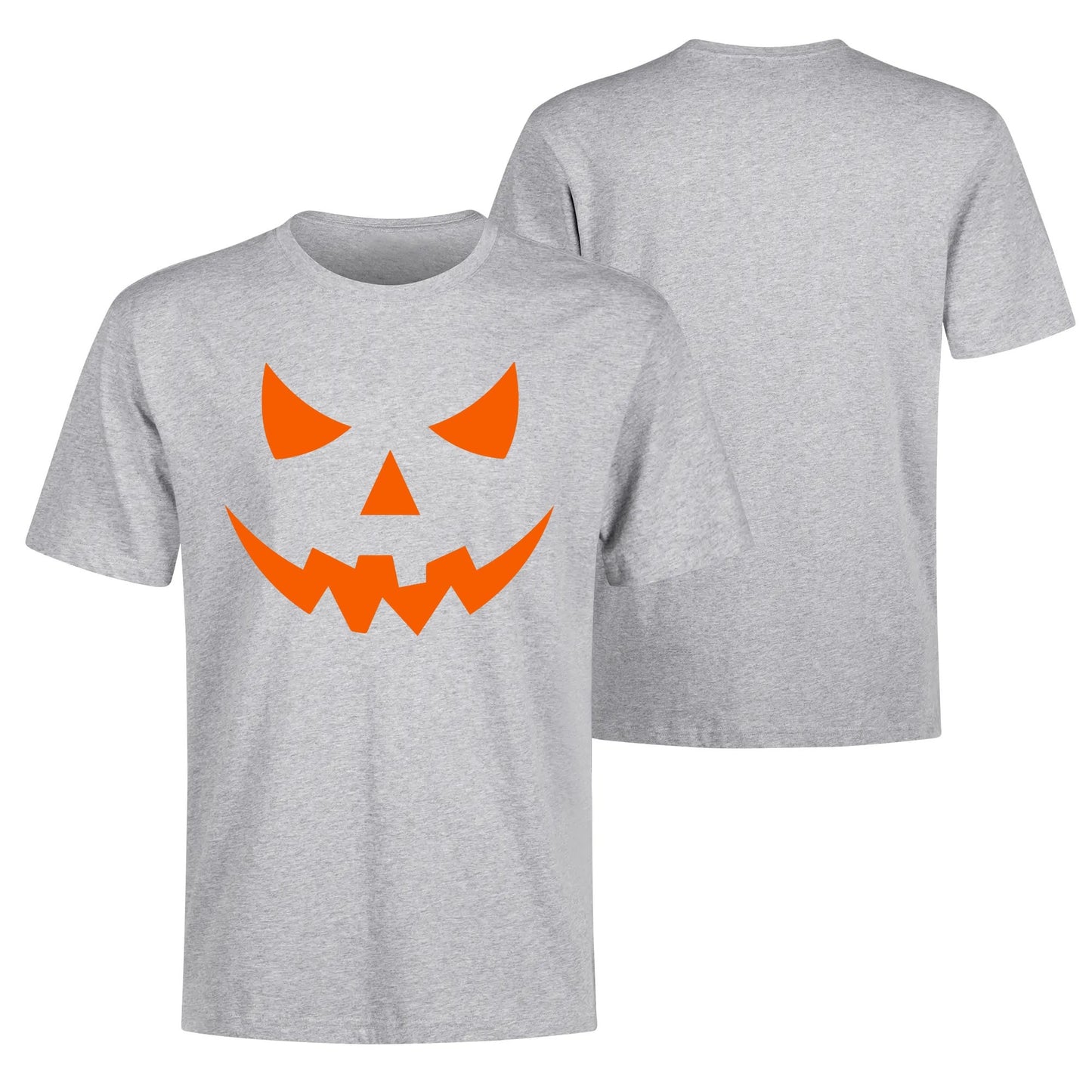 Jack O Lantern Face - Mens Soft 100% Cotton Halloween Costume Funny T-Shirt