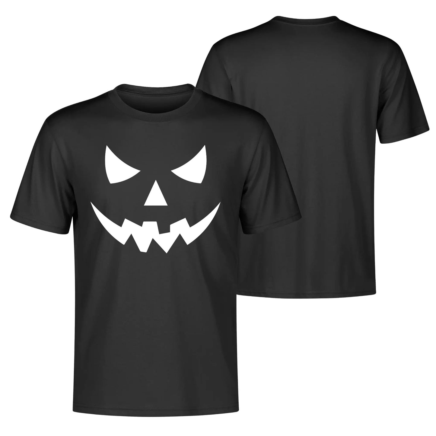 Jack O Lantern Face - Mens Soft 100% Cotton Halloween Costume Funny T-Shirt