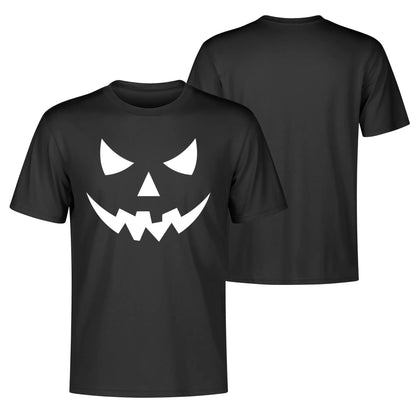 Jack O Lantern Face - Mens Soft 100% Cotton Halloween Costume Funny T-Shirt