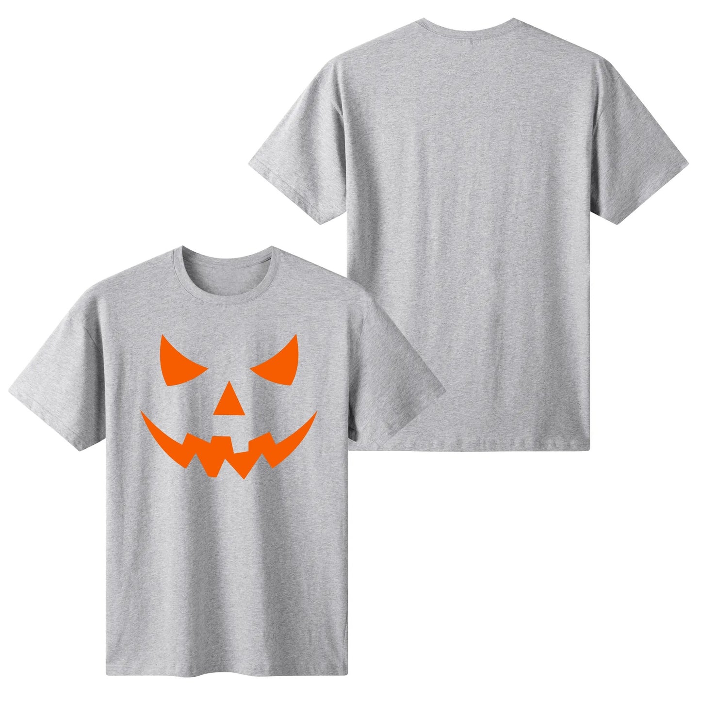 Jack O Lantern Face - Womens Super Soft 100% Cotton Halloween Costume Funny T-Shirt