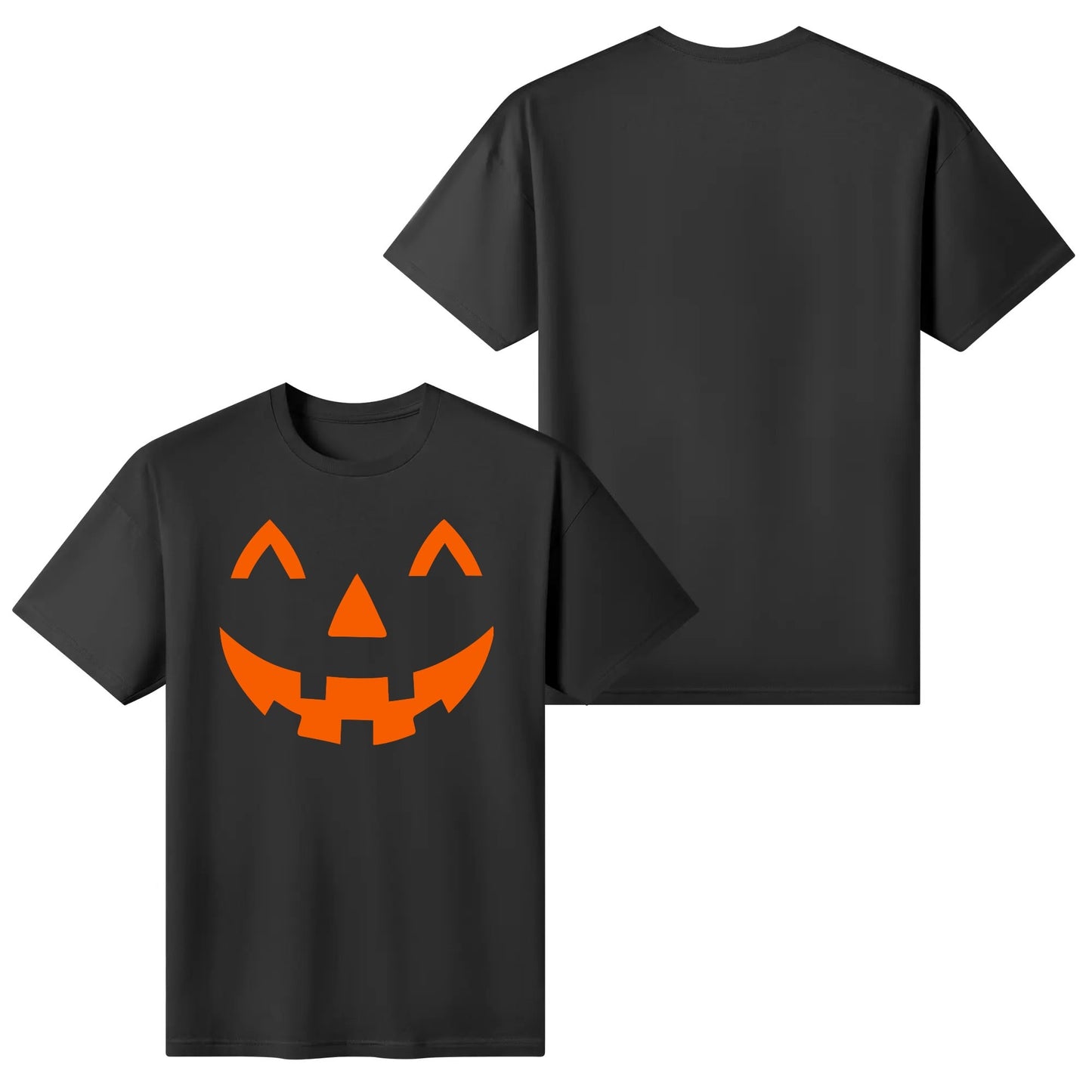 Jack O Lantern Face - Womens Super Soft 100% Cotton Halloween Costume Funny T-Shirt