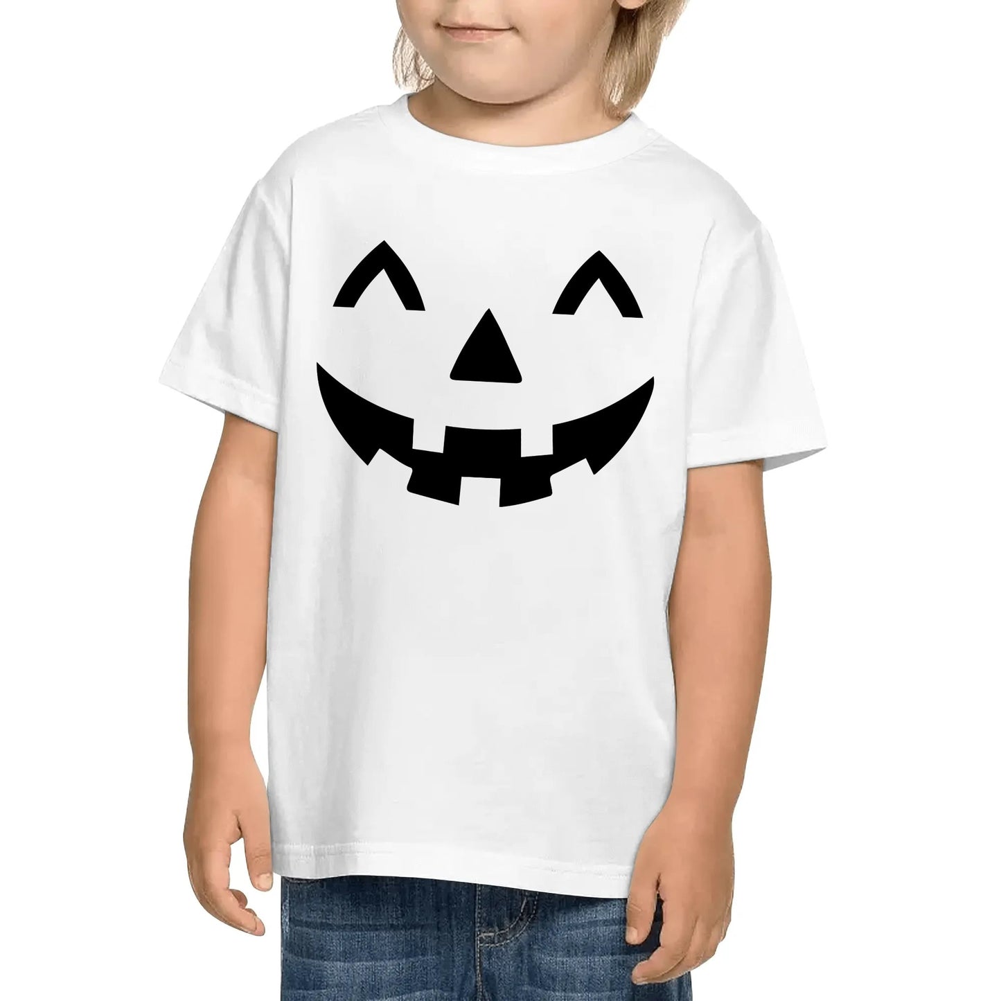 Jack O Lantern Face - Kids 100% Soft Cotton Halloween Costume T-Shirts