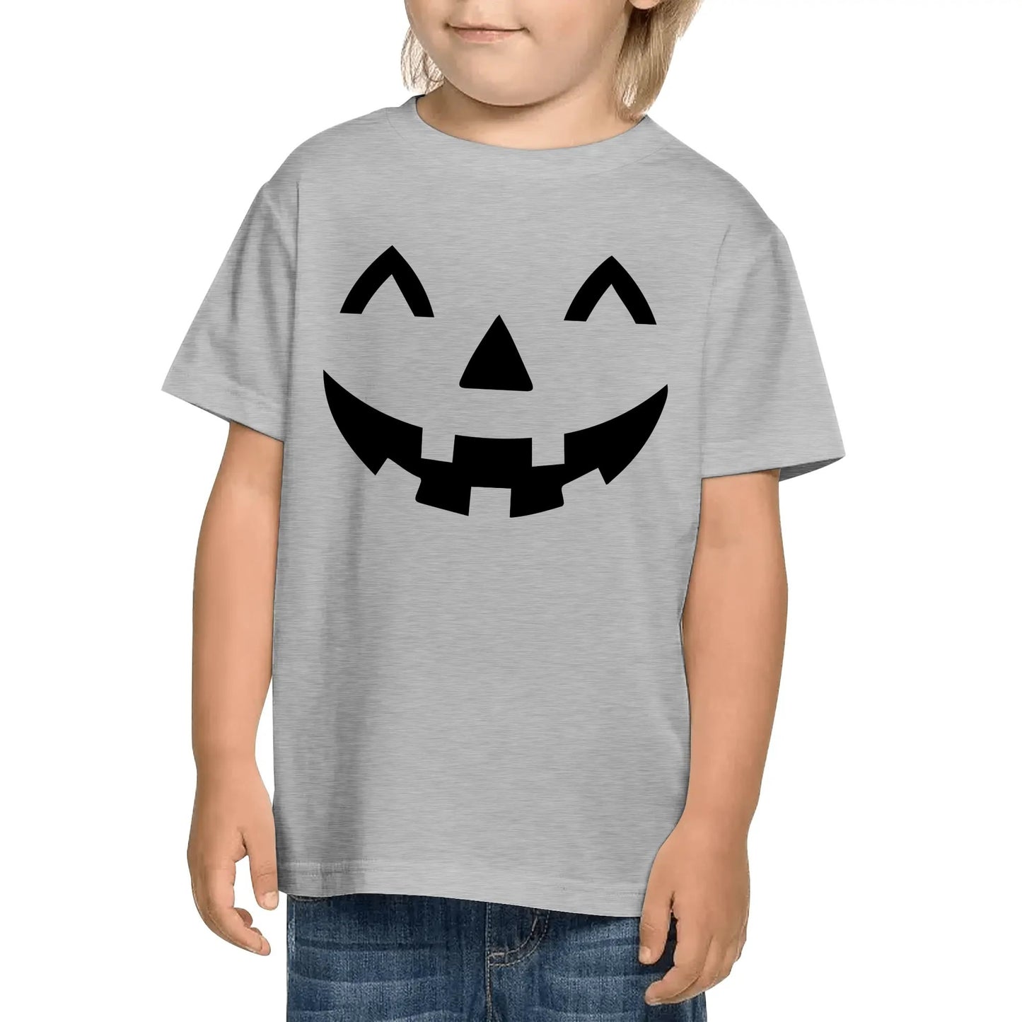 Jack O Lantern Face - Kids 100% Soft Cotton Halloween Costume T-Shirts