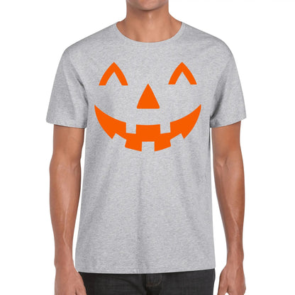 Jack O Lantern Face - Mens Soft 100% Cotton Halloween Costume Funny T-Shirt