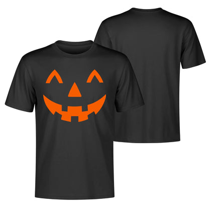 Jack O Lantern Face - Mens Soft 100% Cotton Halloween Costume Funny T-Shirt