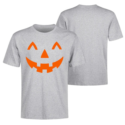 Jack O Lantern Face - Mens Soft 100% Cotton Halloween Costume Funny T-Shirt