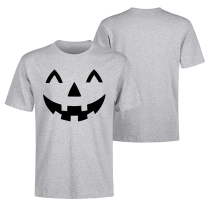 Jack O Lantern Face - Mens Soft 100% Cotton Halloween Costume Funny T-Shirt