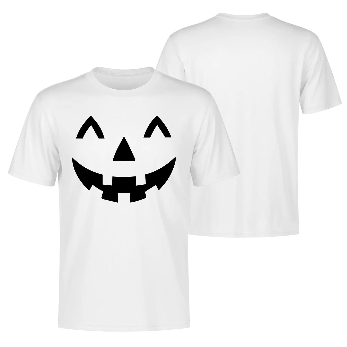 Jack O Lantern Face - Mens Soft 100% Cotton Halloween Costume Funny T-Shirt