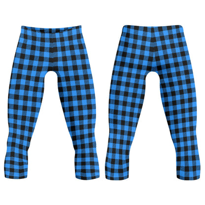 Buffalo Plaid Truly Canadian Mens 3/4 Length Capri Leggings & Training Tights