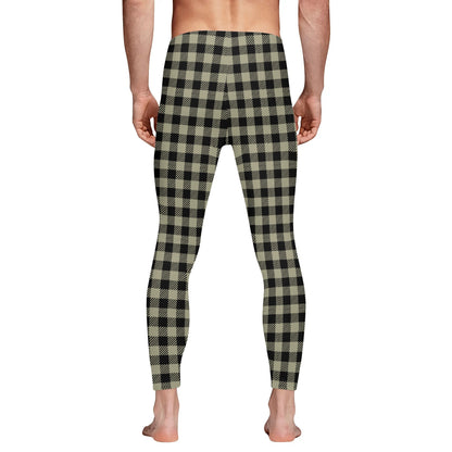 Buffalo Plaid Truly Canadian Mens Sports Leggings & Running Tights