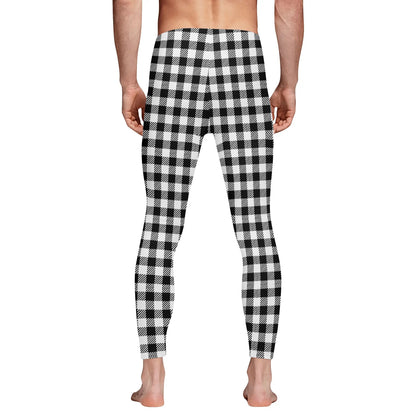 Buffalo Plaid Truly Canadian Mens Sports Leggings & Running Tights