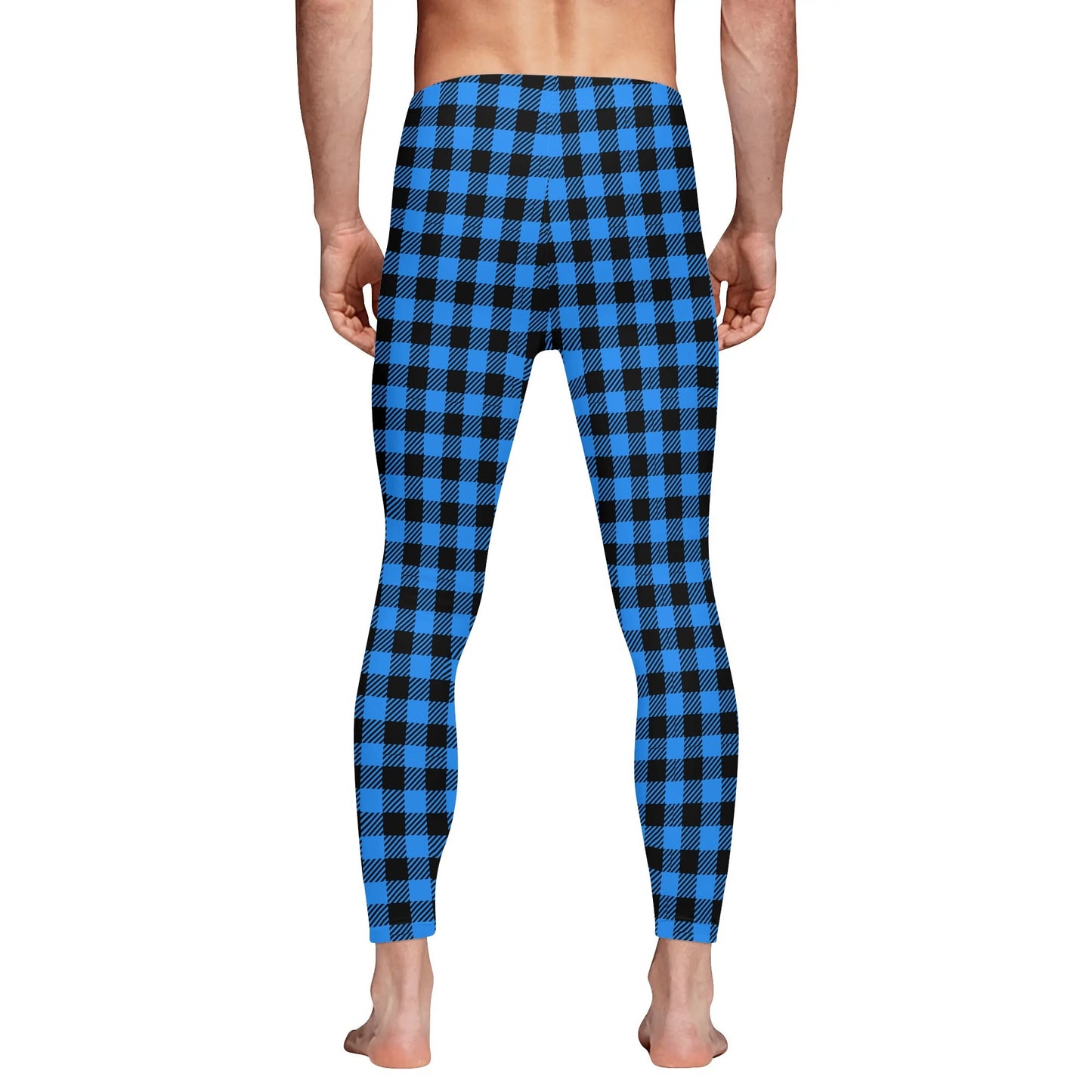 Buffalo Plaid Truly Canadian Mens Sports Leggings & Running Tights