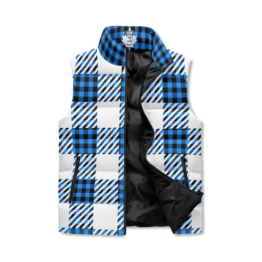 White Buffalo Print Truly Canadian Puffer Vest - Unisex, All-Weather Protection with Zip Closure