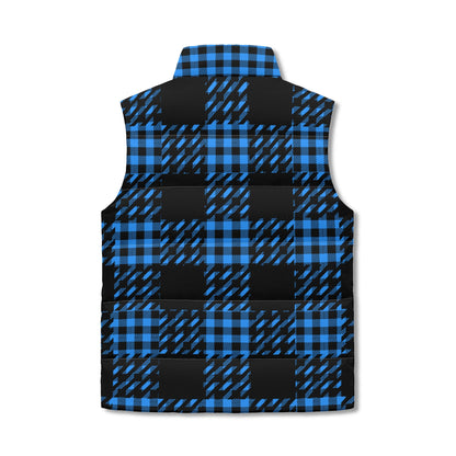 Black Buffalo Print Truly Canadian Puffer Vest - Unisex, All-Weather Protection with Zip Closure