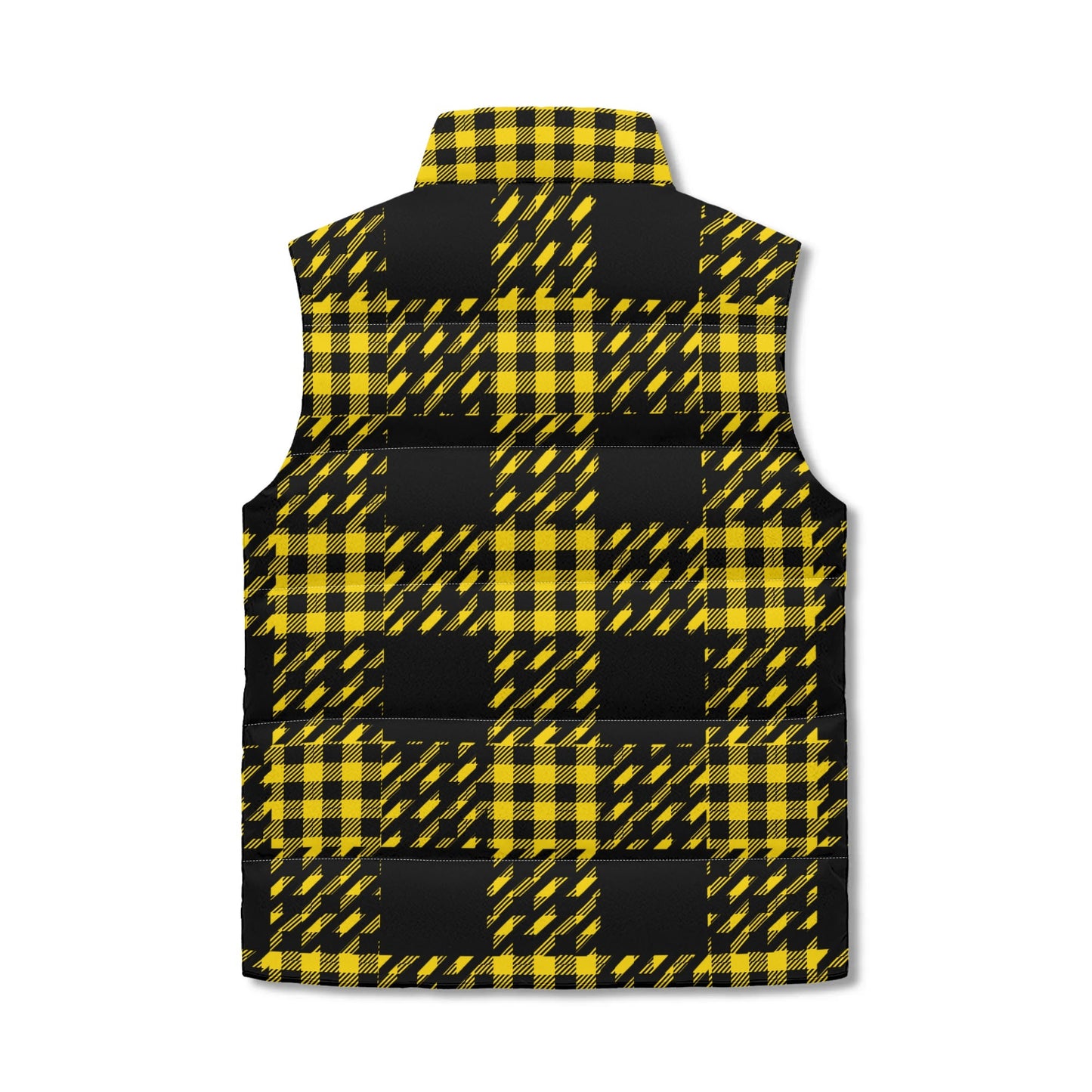 Black Buffalo Print Truly Canadian Puffer Vest - Unisex, All-Weather Protection with Zip Closure