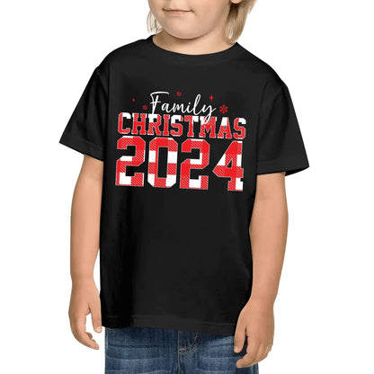 Family Christmas 2024 - Kids 100% Cotton Xmas Day Matching T-Shirt