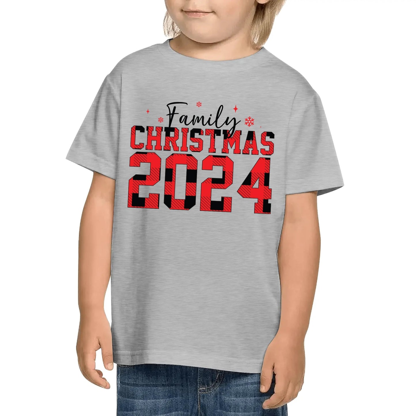 Family Christmas 2024 - Kids 100% Cotton Xmas Day Matching T-Shirt