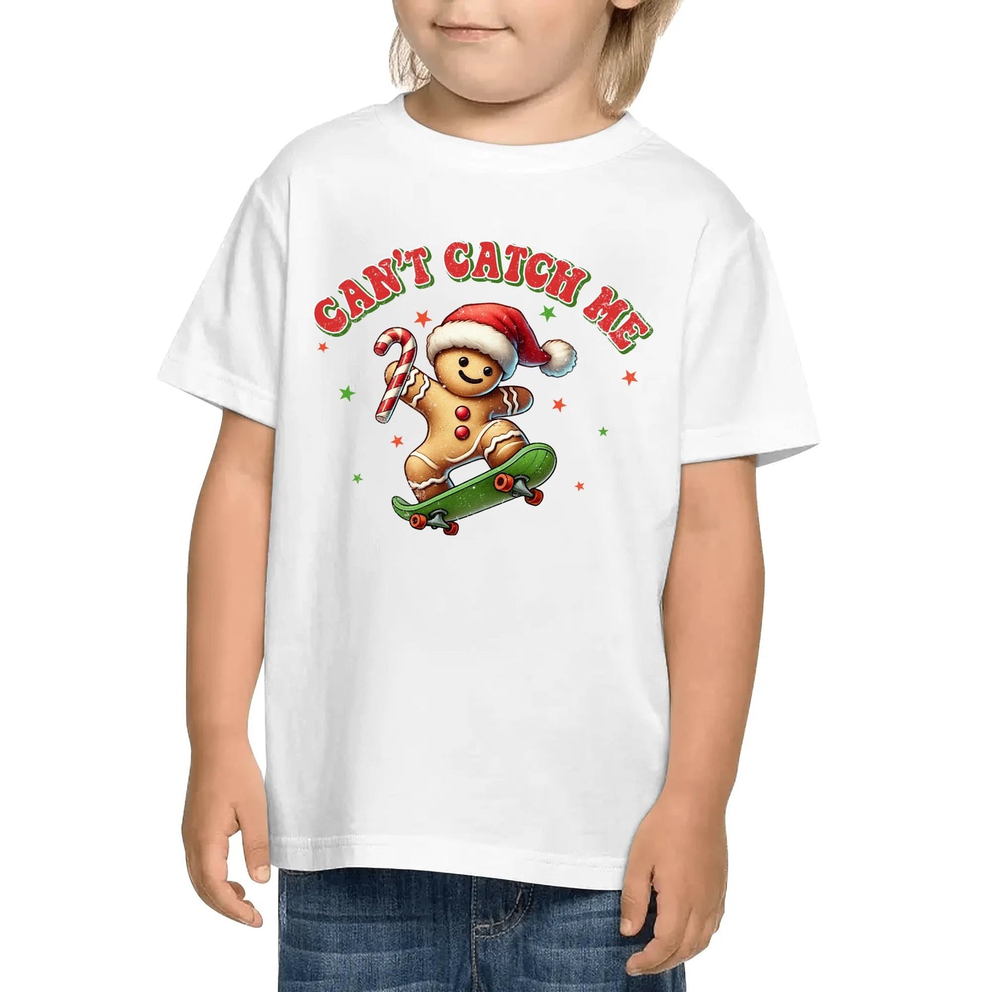 Can't Catch Me - Kids 100% Soft Cotton Christmas T-Shirts