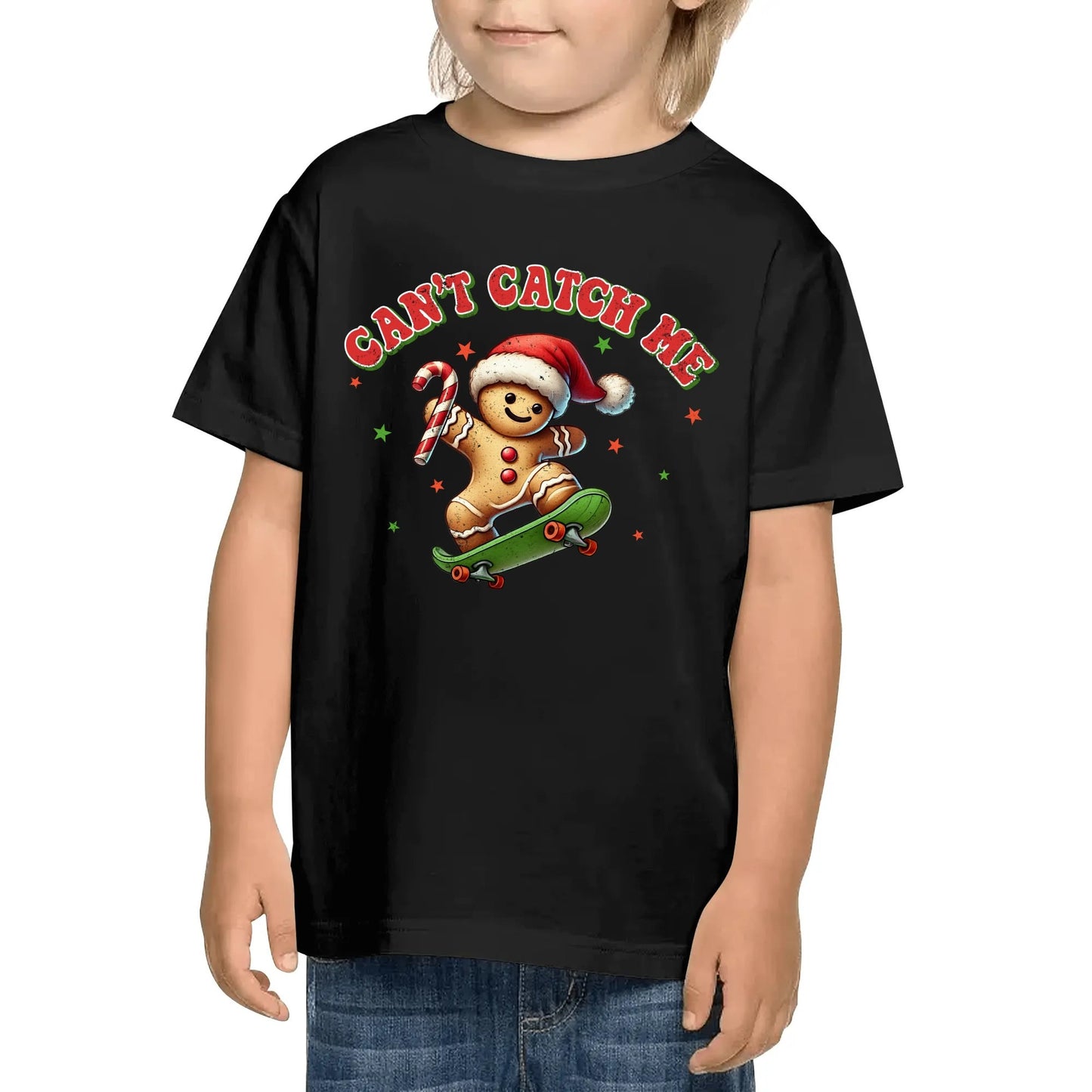 Can't Catch Me - Kids 100% Soft Cotton Christmas T-Shirts