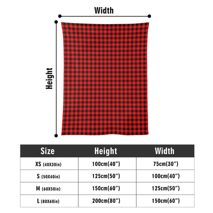 Truly Canadian Buffalo Plaid -Soft Flannel Breathable Blanket 4 Sizes for Kids