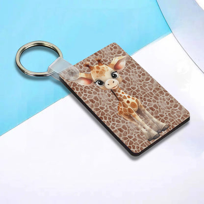 Heartfelt Gift Ideas: Unique Fun African Animal Prints Keychains - Double-Sided Printed, Unique Designs, Perfect for Luggage & Keys