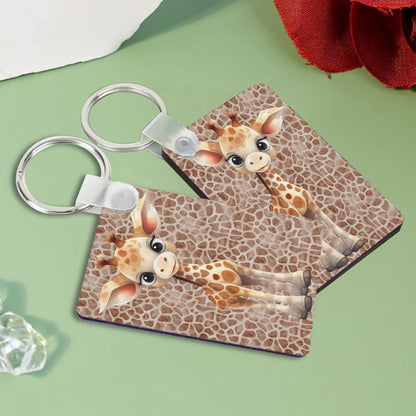 Heartfelt Gift Ideas: Unique Fun African Animal Prints Keychains - Double-Sided Printed, Unique Designs, Perfect for Luggage & Keys