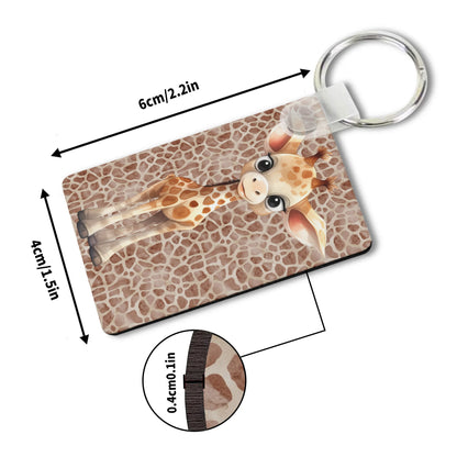 Heartfelt Gift Ideas: Unique Fun African Animal Prints Keychains - Double-Sided Printed, Unique Designs, Perfect for Luggage & Keys