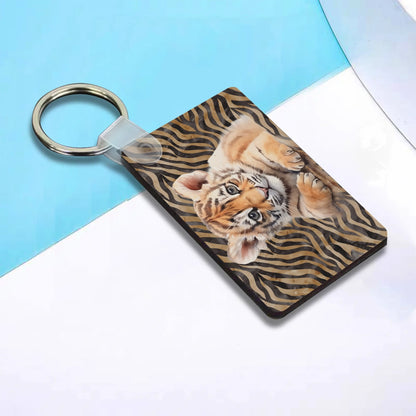 Heartfelt Gift Ideas: Unique Fun African Animal Prints Keychains - Double-Sided Printed, Unique Designs, Perfect for Luggage & Keys