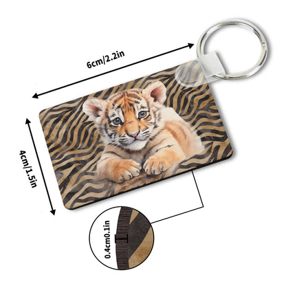 Heartfelt Gift Ideas: Unique Fun African Animal Prints Keychains - Double-Sided Printed, Unique Designs, Perfect for Luggage & Keys