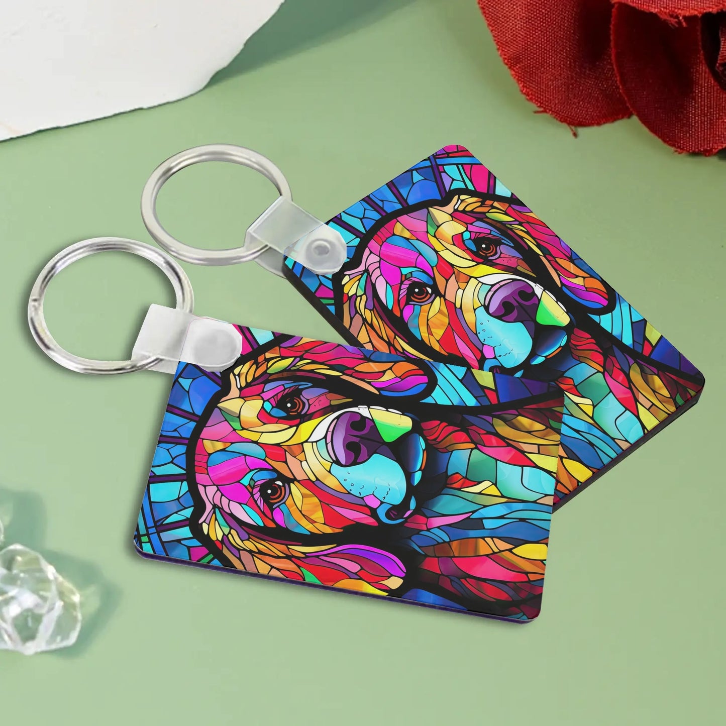 Heartfelt Gift Ideas: Unique Fun & Beautiful Up Close & Personal Animal Keychains - Double-Sided Printed, Unique Designs, Perfect for Luggage & Keys