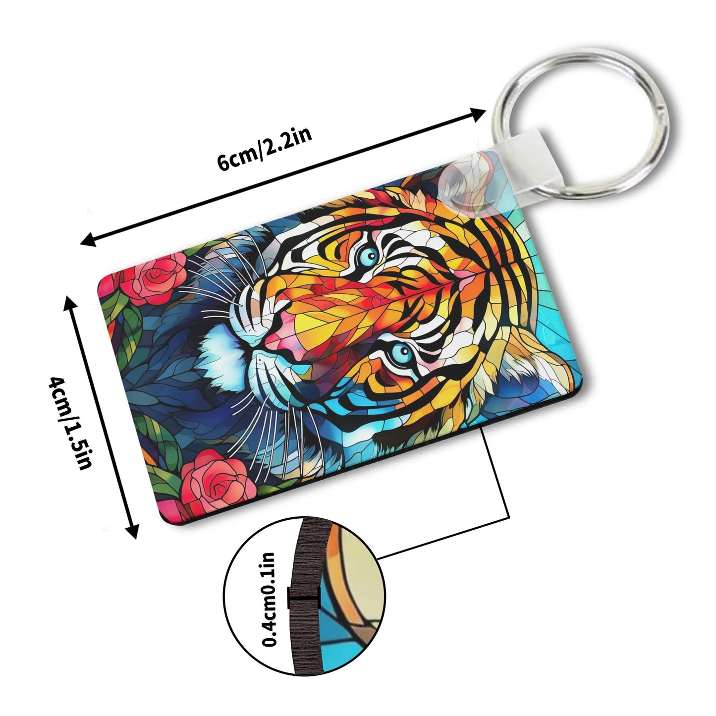 Heartfelt Gift Ideas: Unique Fun & Beautiful Up Close & Personal Animal Keychains - Double-Sided Printed, Unique Designs, Perfect for Luggage & Keys