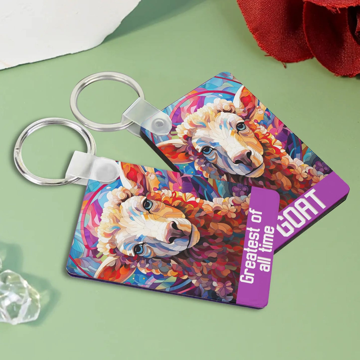 Heartfelt Gift Ideas: Unique Fun & Beautiful Up Close & Personal Animal Keychains - Double-Sided Printed, Unique Designs, Perfect for Luggage & Keys