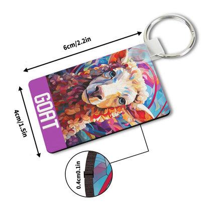 Heartfelt Gift Ideas: Unique Fun & Beautiful Up Close & Personal Animal Keychains - Double-Sided Printed, Unique Designs, Perfect for Luggage & Keys