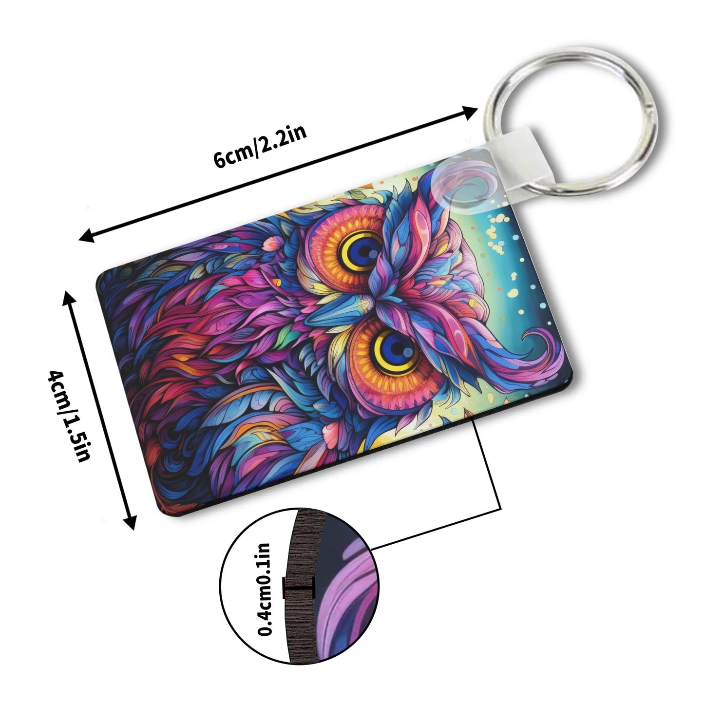 Heartfelt Gift Ideas: Unique Fun & Beautiful Up Close & Personal Animal Keychains - Double-Sided Printed, Unique Designs, Perfect for Luggage & Keys