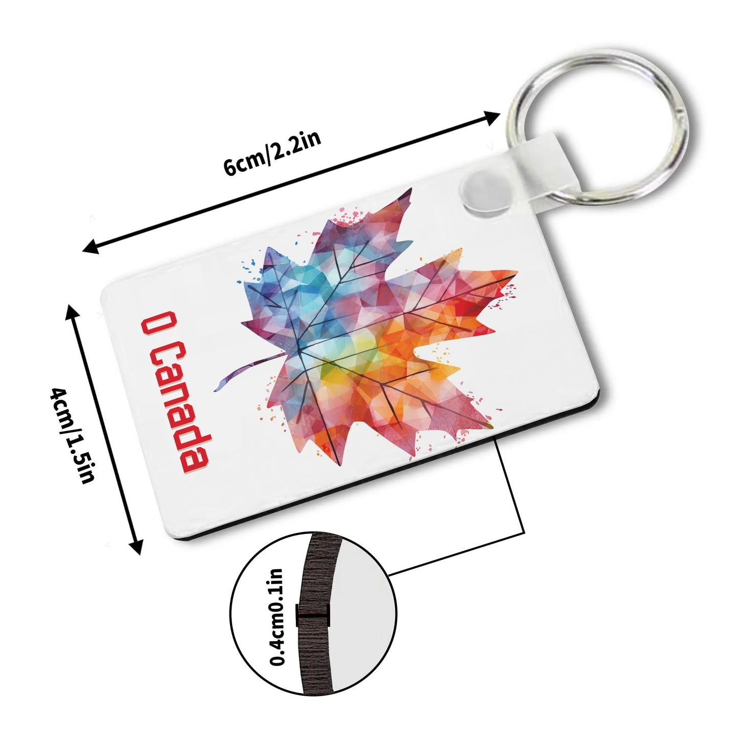 Heartfelt Gift Ideas: Unique Fun Canadian Keychains - Double-Sided Printed, Unique Designs, Perfect for Luggage & Keys