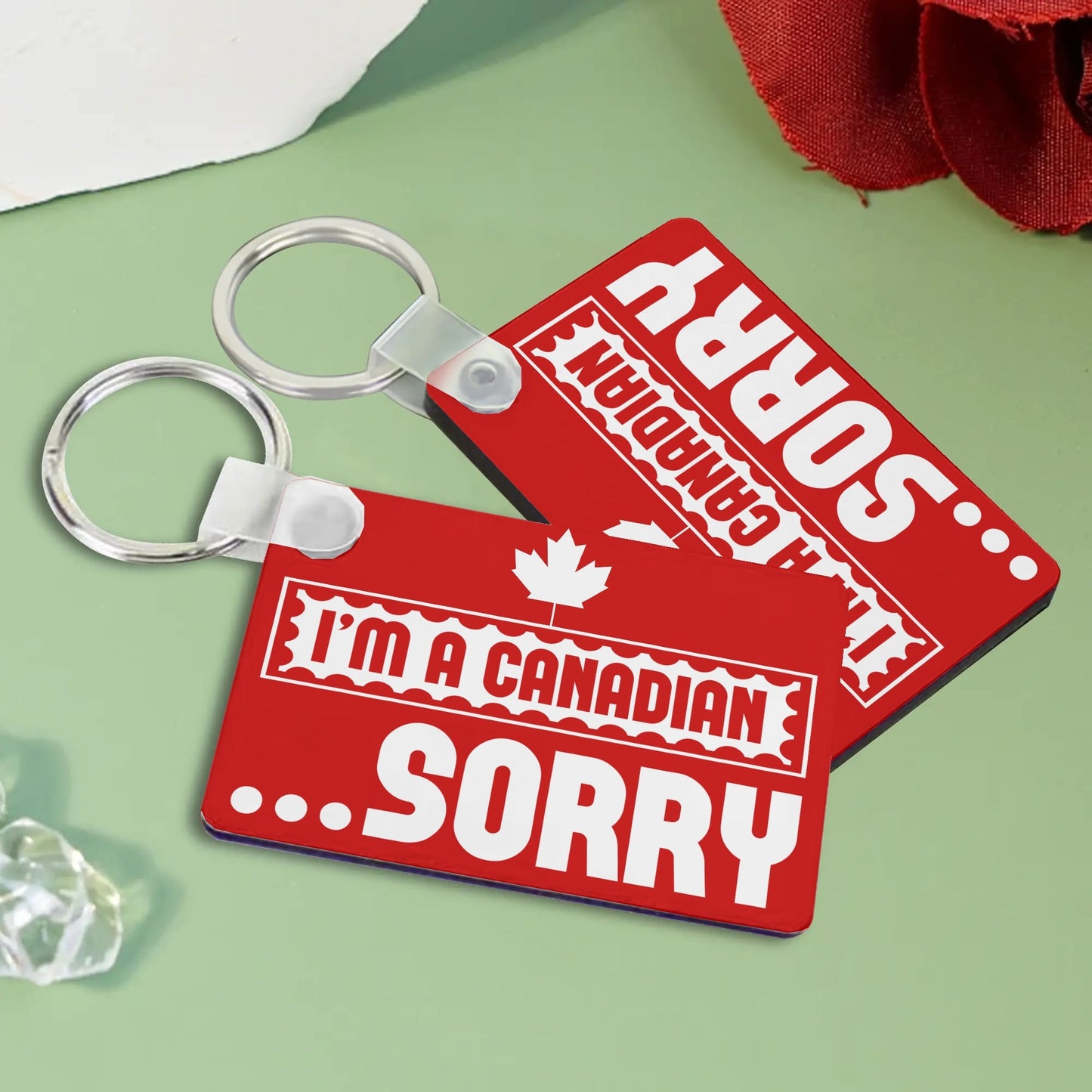 Heartfelt Gift Ideas: Unique Fun Canadian Keychains - Double-Sided Printed, Unique Designs, Perfect for Luggage & Keys