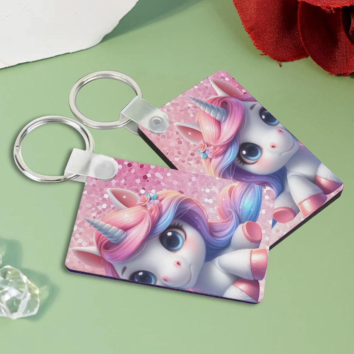 Heartfelt Gift Ideas: Unique Fun Fillycorn Keychain - Double-Sided Printed, Unique Design, Perfect for Luggage & Keys